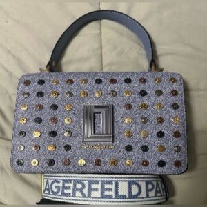 NWT Karl Lagerfeld Simone Flap Multi Rivet Crossbody